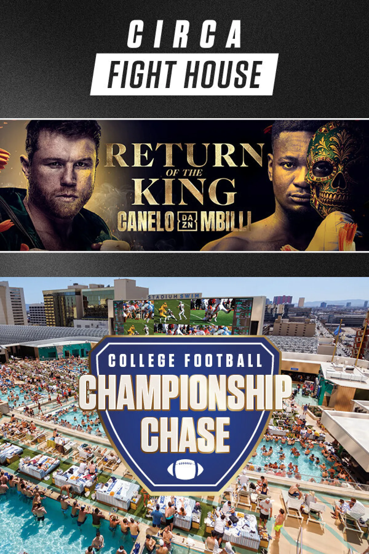 College Football & Boxing at Stadium Swim