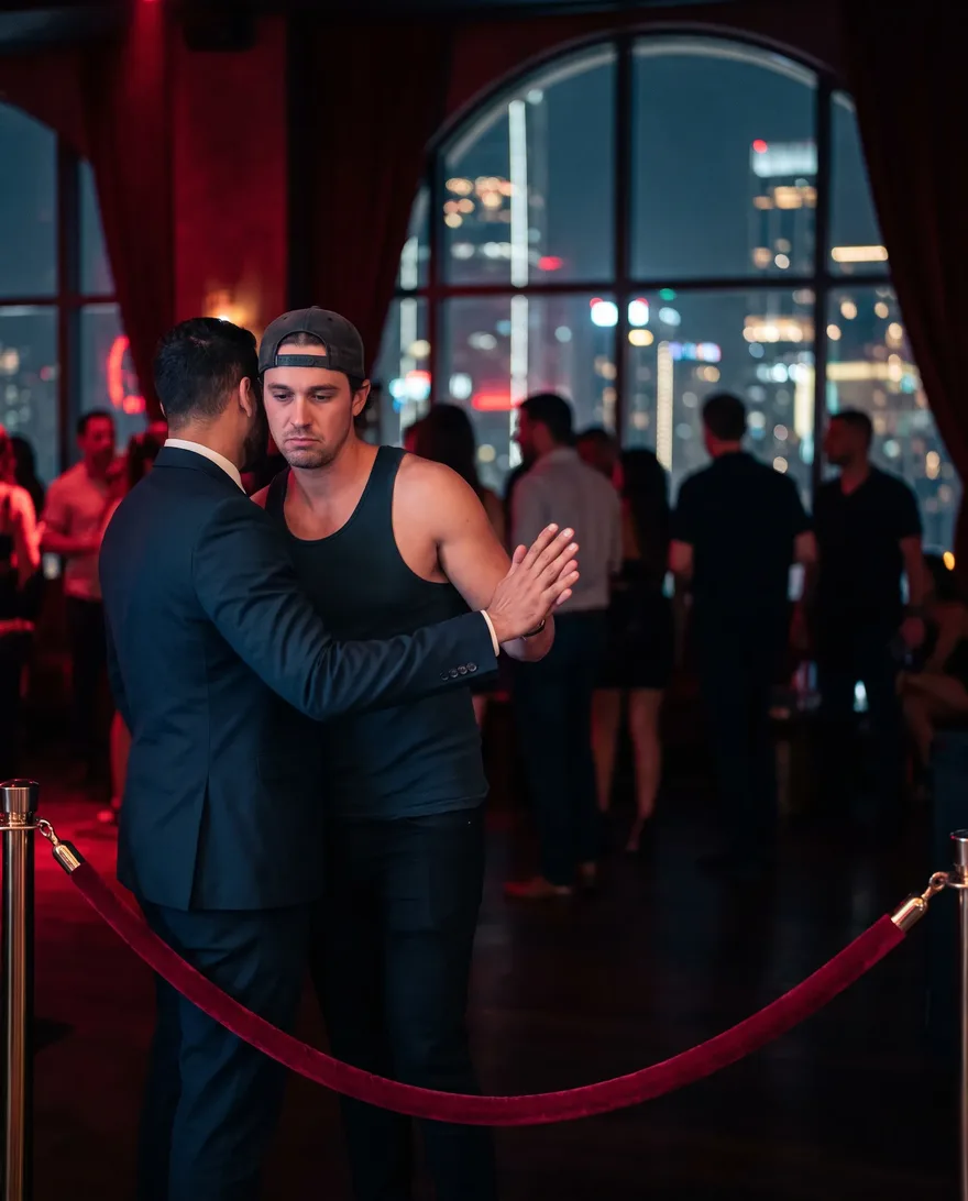 Not allowed at Drai's After Hours: baseball caps, tanks and team jerseys