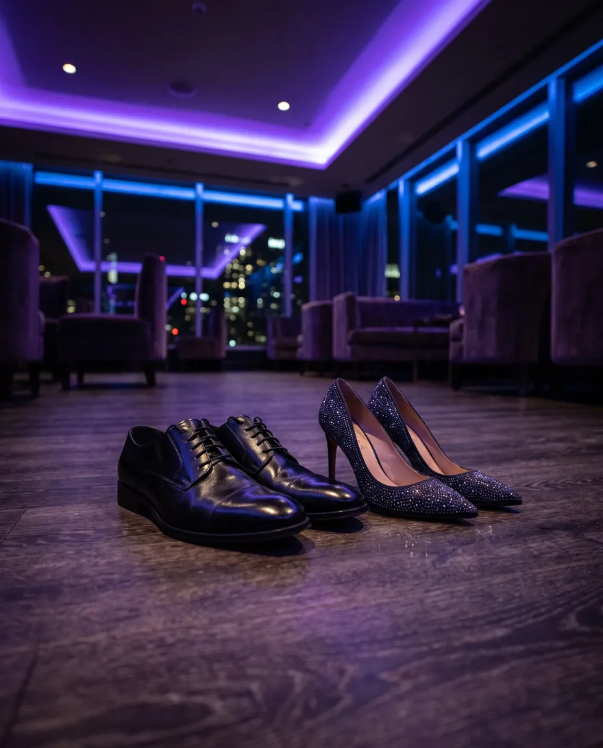 Shoes that clear the door at Ghostbar: heels and polished dress shoes