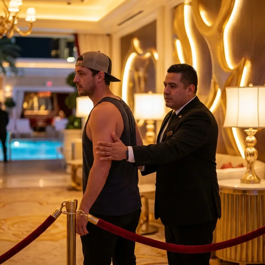 Not allowed at XS Nightclub: baseball caps, tanks and team jerseys