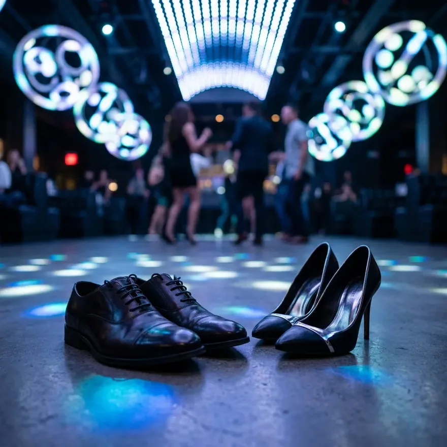 Shoes that clear the door at Zouk Nightclub: heels and polished dress shoes