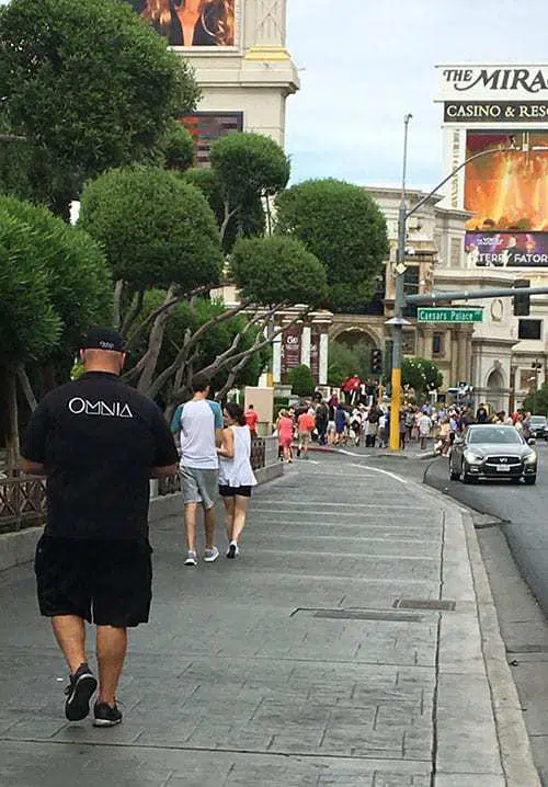 Las Vegas street promoter handing out club passes