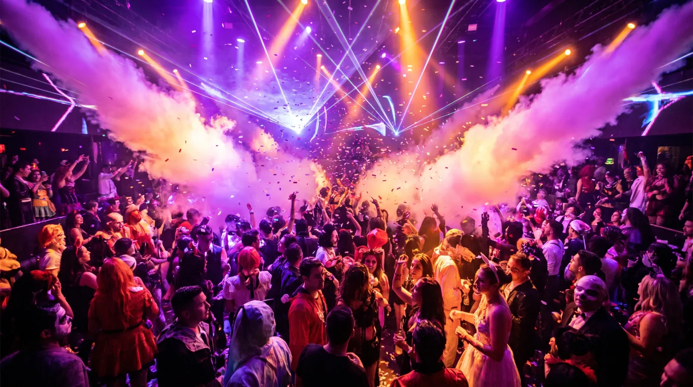 Halloween night in a Las Vegas nightclub