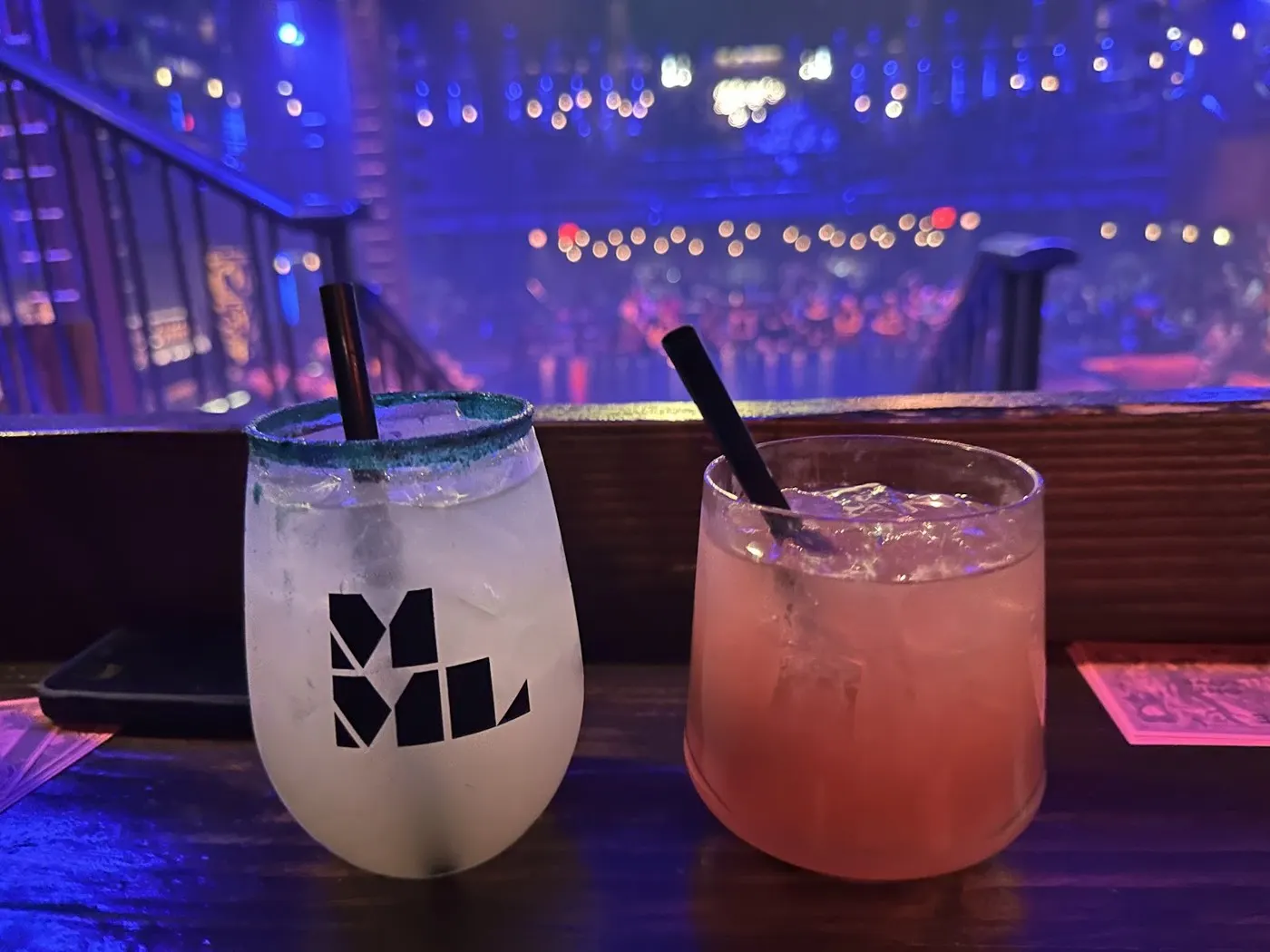 Cocktails at the Magic Mike Live theater bar in Las Vegas
