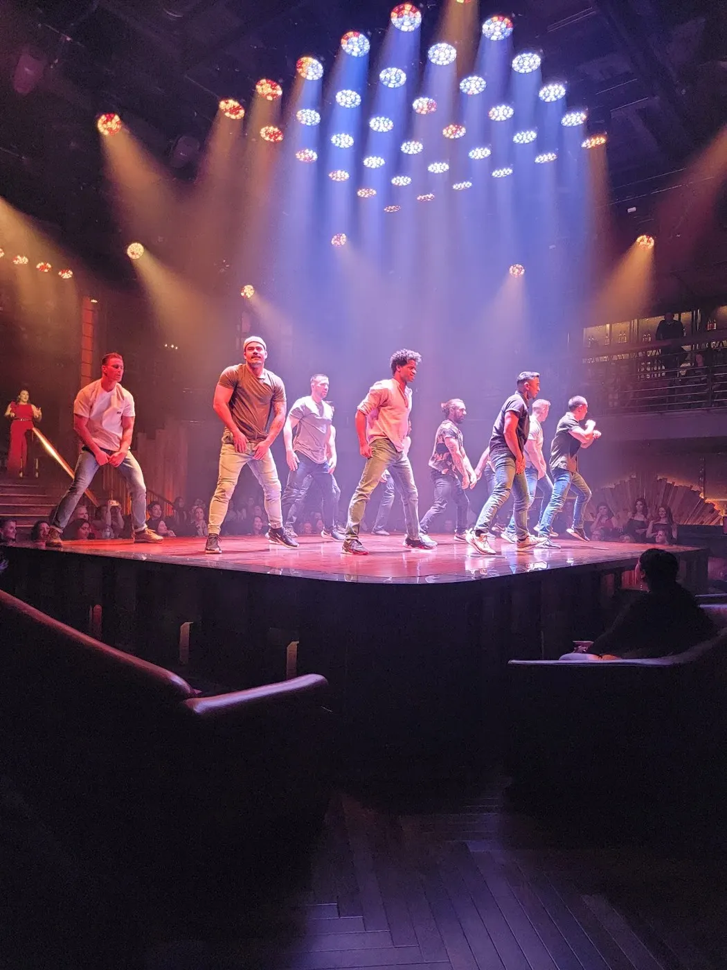 Magic Mike Live full cast on the 360-degree stage