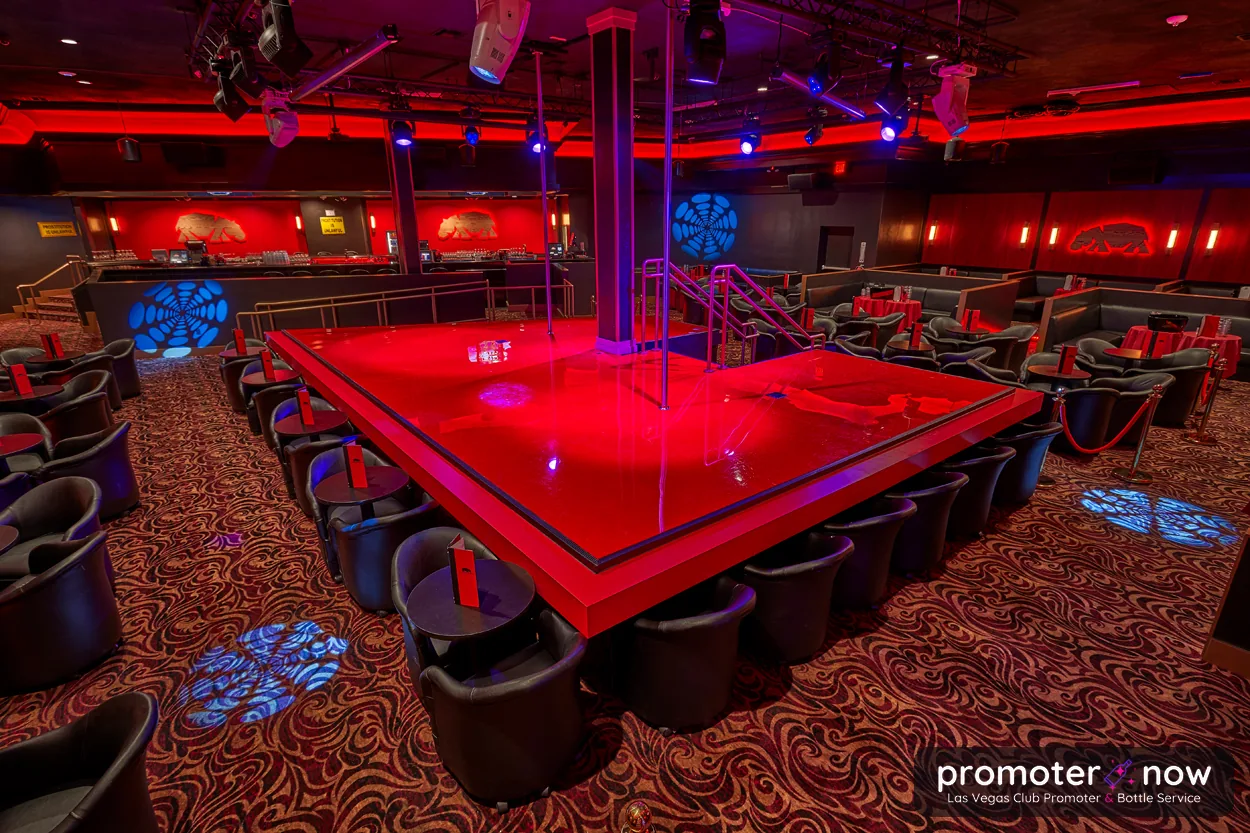 Peppermint Hippo Las Vegas lively main floor and VIP rooms