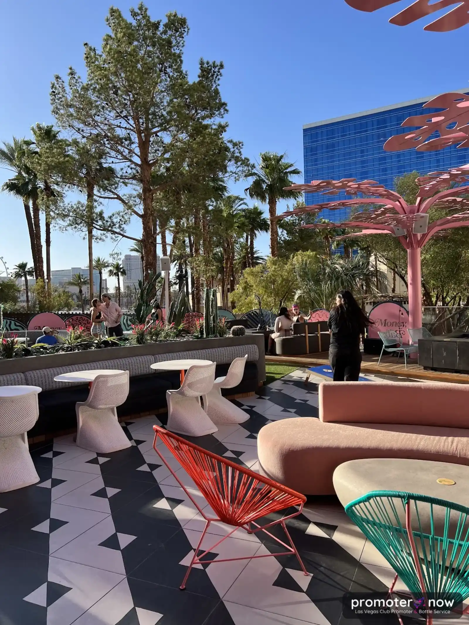 Kassi Beach Club cabanas and daybeds around the pool