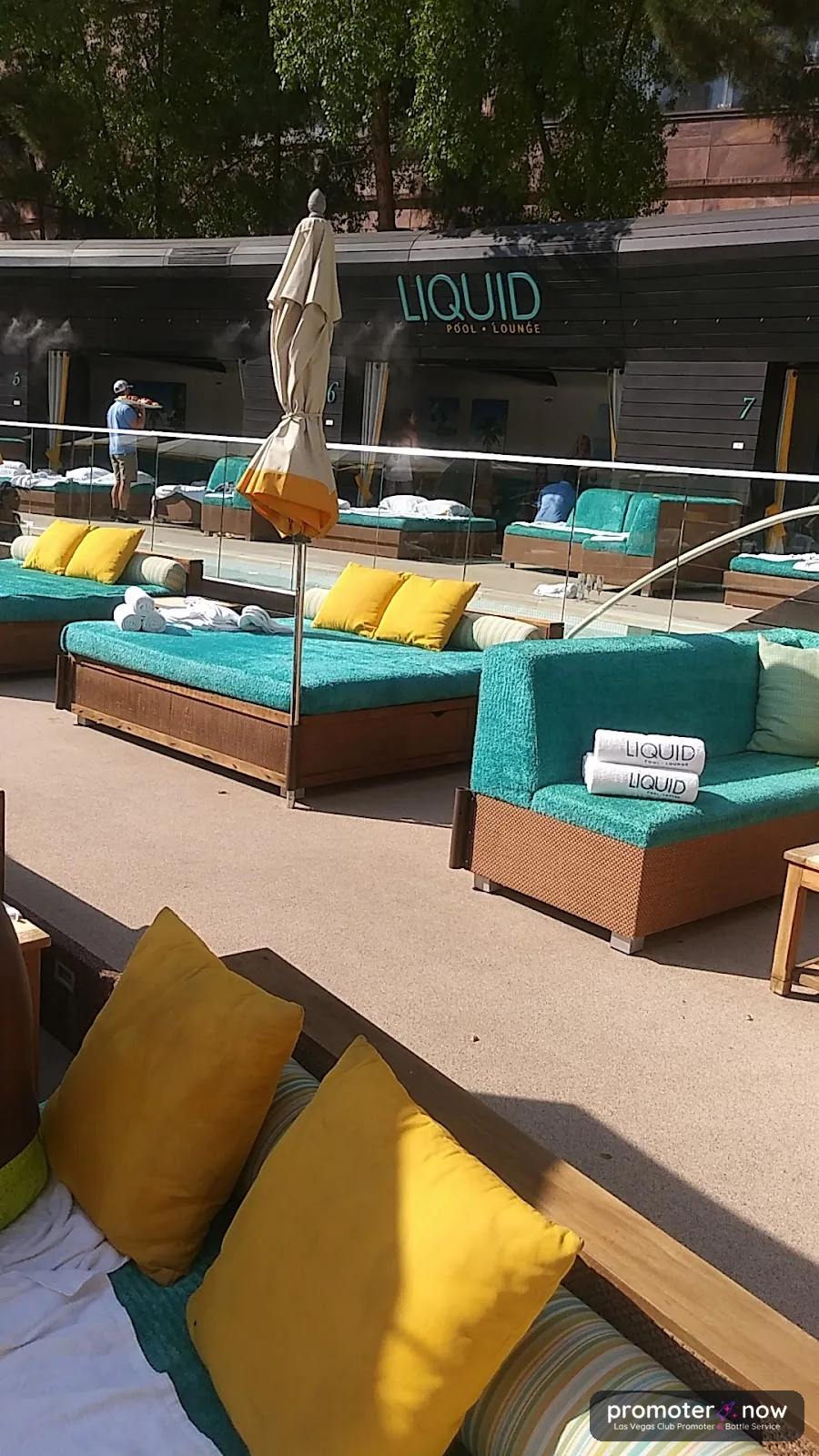 Liquid Pool Lounge Aria Las Vegas poolside lounge scene