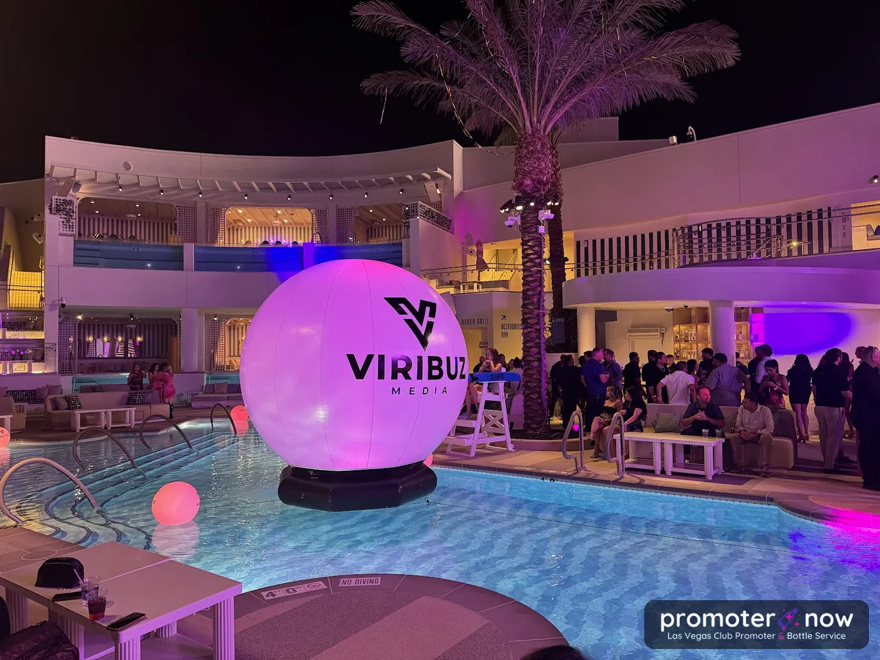LIV Las Vegas VIP bottle service tables near the DJ booth