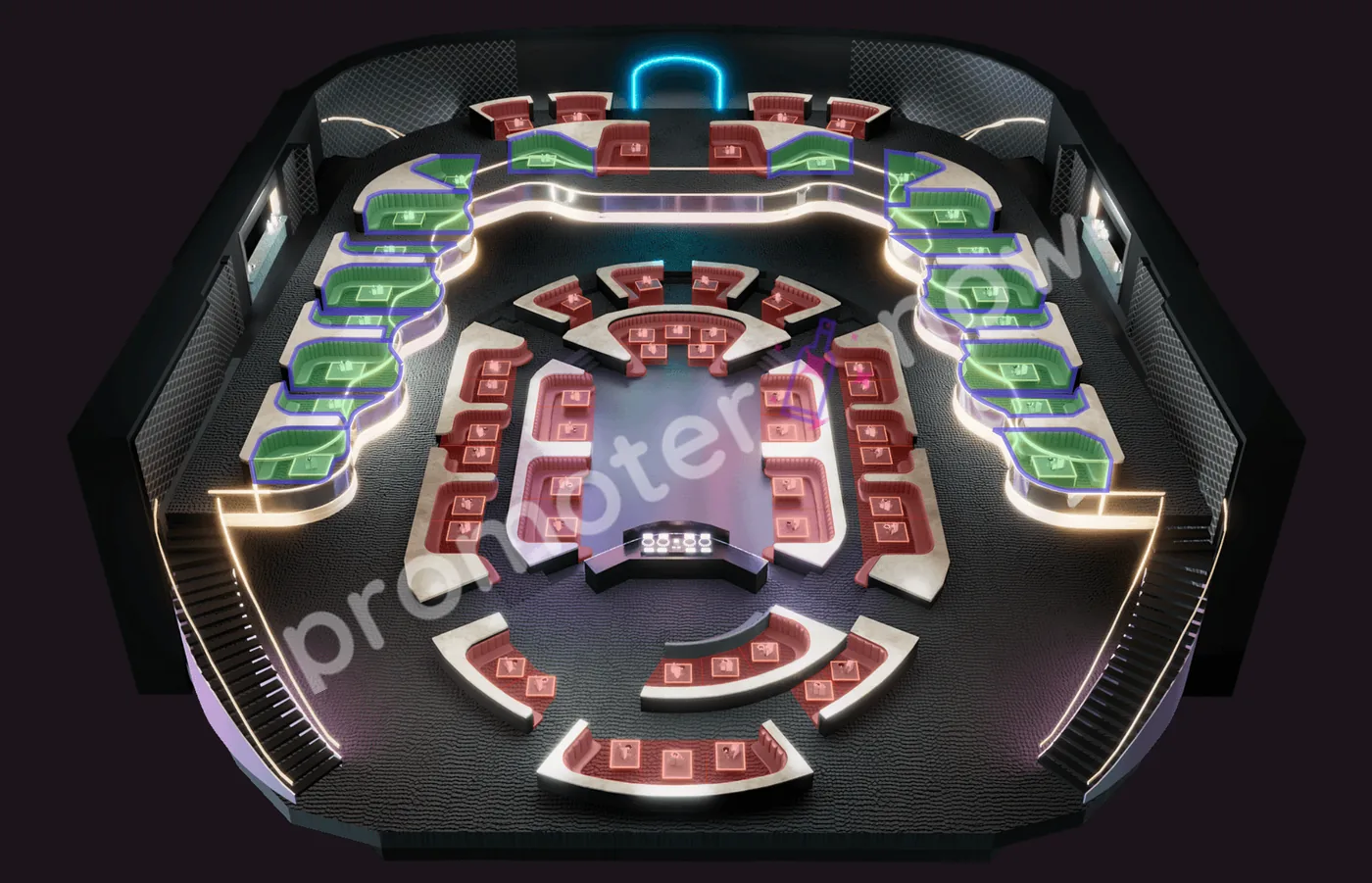 LIV Nightclub Las Vegas table map and VIP section layout