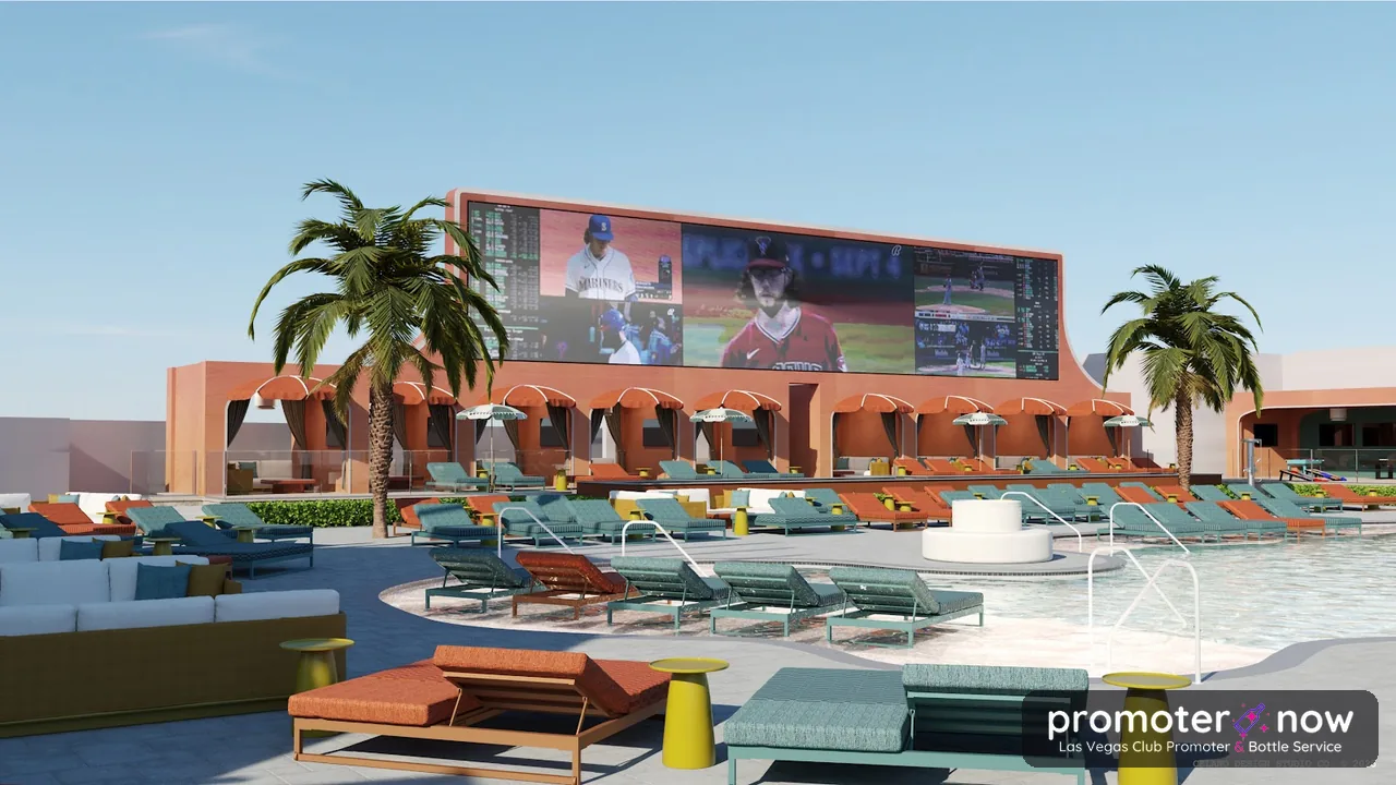 Tailgate Beach Club Las Vegas watch-party crowd and pools