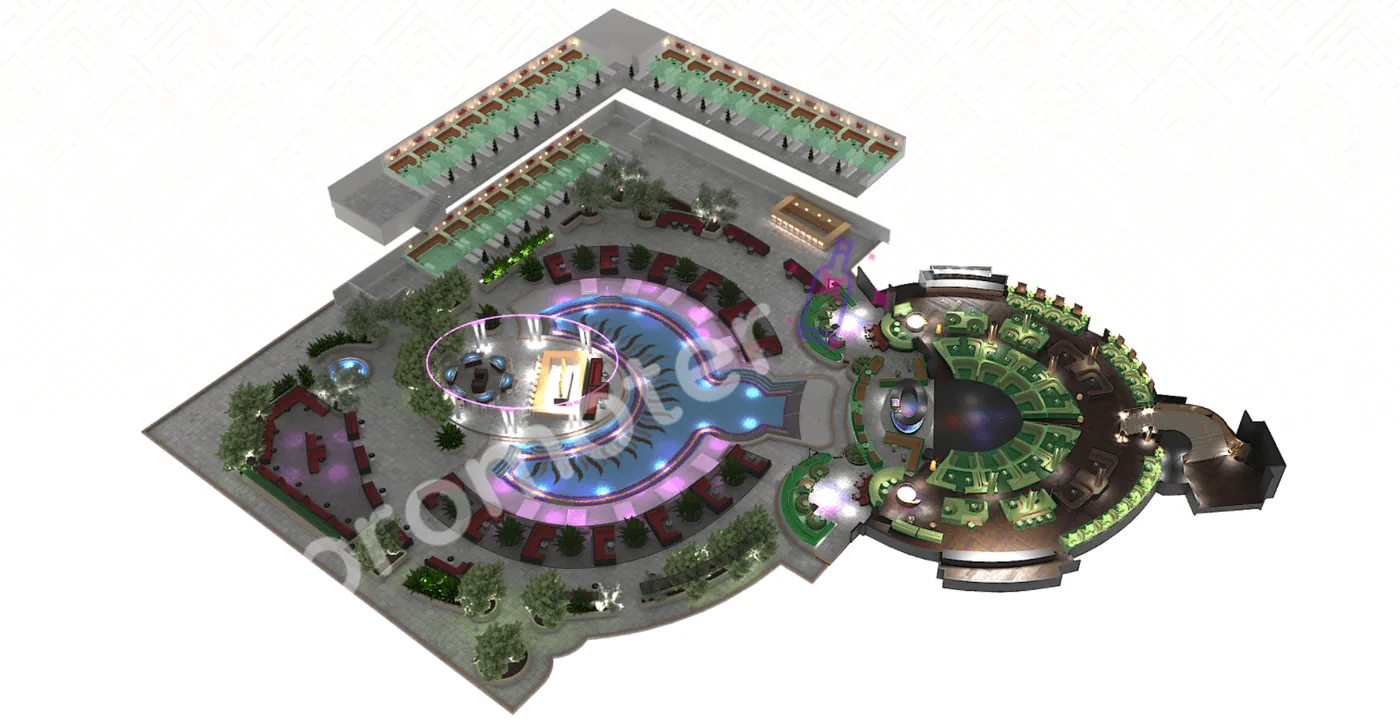 XS Nightclub Las Vegas table map and VIP section layout