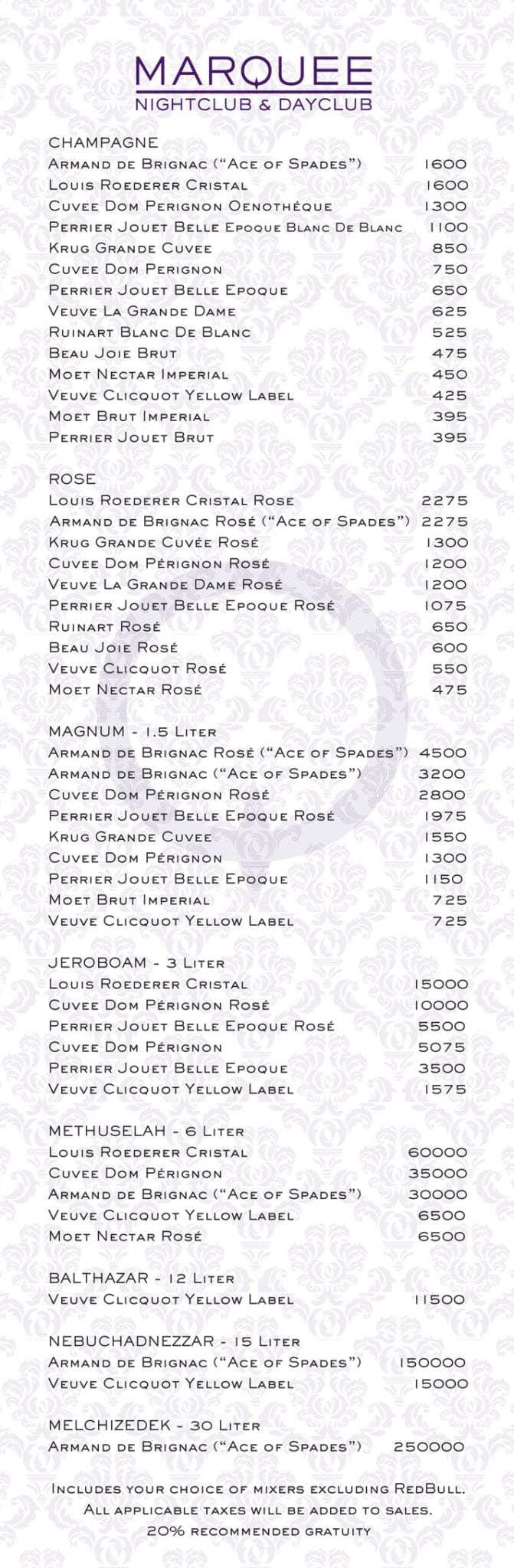 Marquee Bottle Service 1 Vip Table Deals Promoter Now