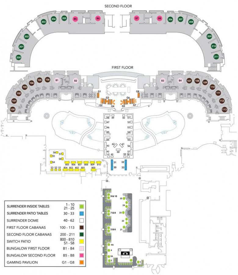 Encore Beach Club Seating Chart